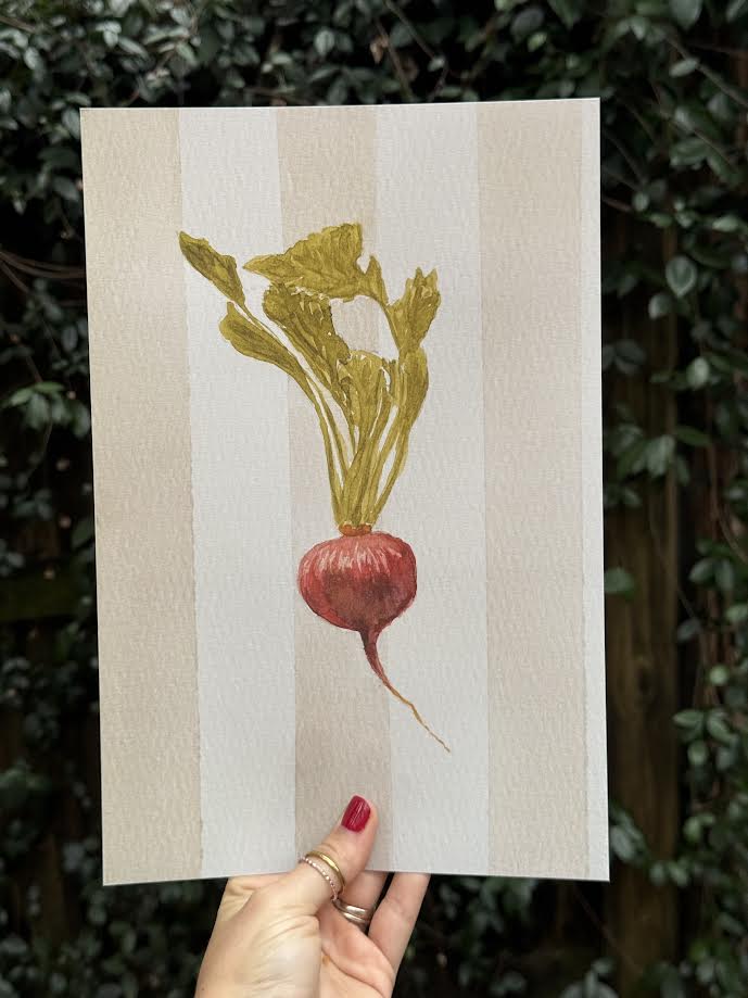 Giclée Fine Art Prints - Set of 3 | Rustic Carrot, Radish, Garlic