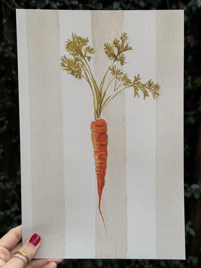 Giclée Fine Art Prints - Set of 3 | Rustic Carrot, Radish, Garlic
