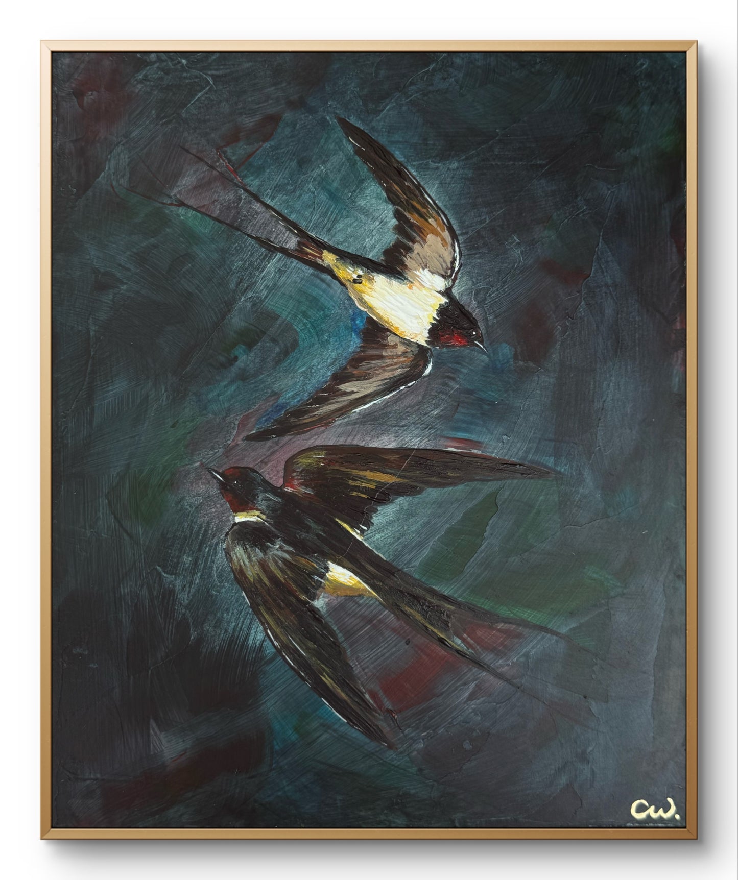 Two of Swallows | Original Acrylic