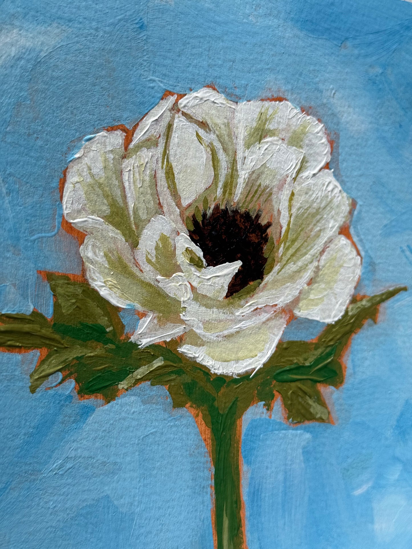 Single Anemone | Original Acrylic