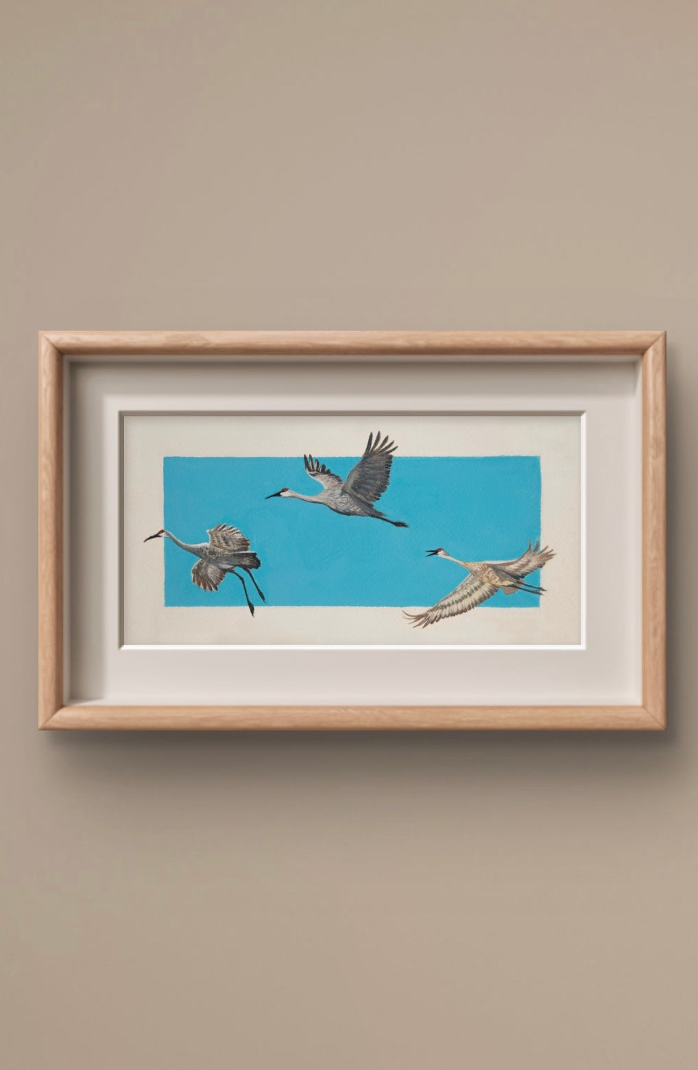 10x20 Fine Art Giclee Print | Sandhill Cranes in Flight