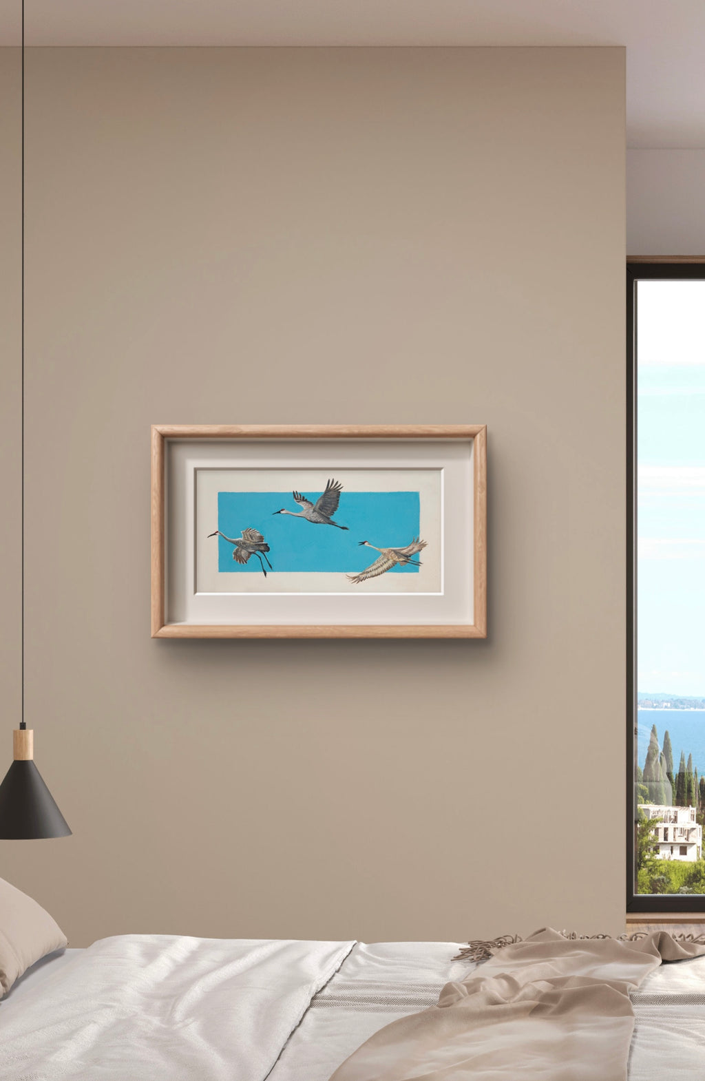 10x20 Fine Art Giclee Print | Sandhill Cranes in Flight