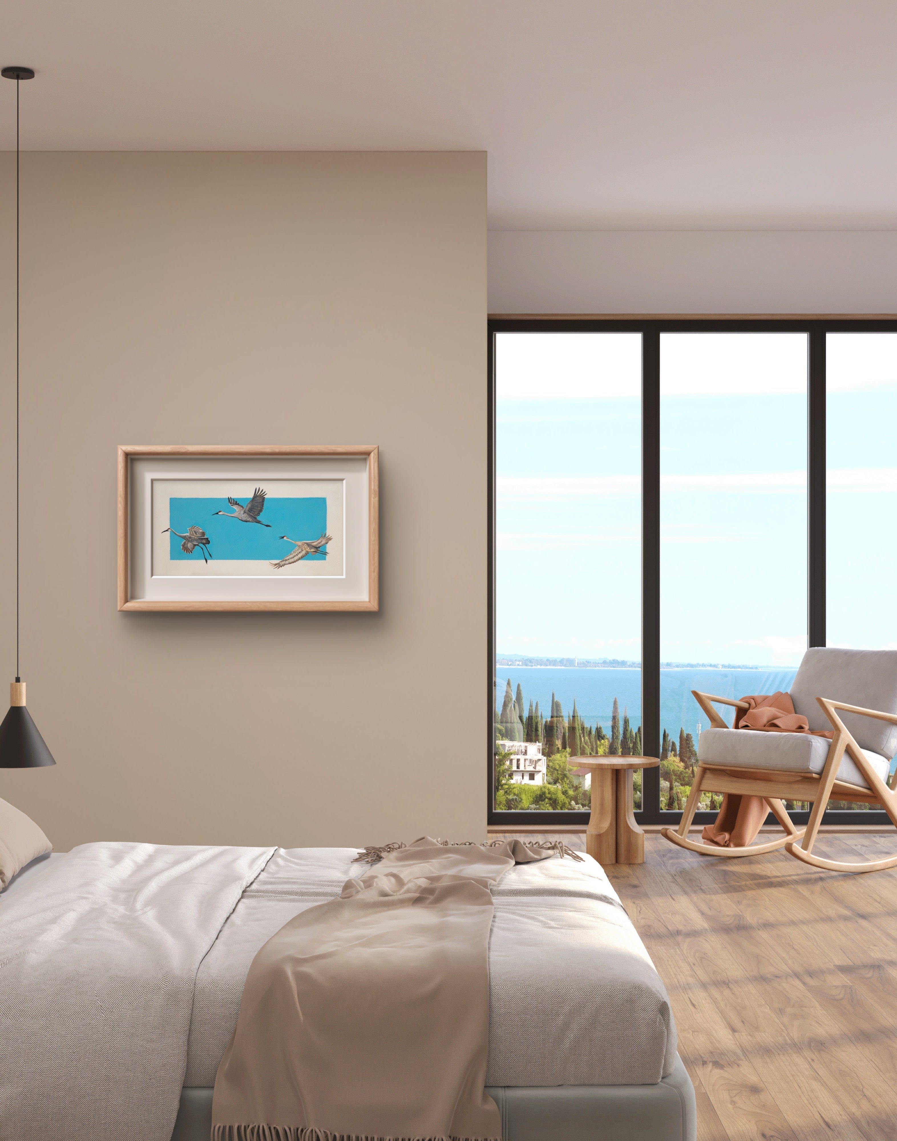 10x20 Fine Art Giclee Print | Sandhill Cranes in Flight